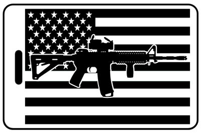 Lo-Viz USA Flag with Black Rifle