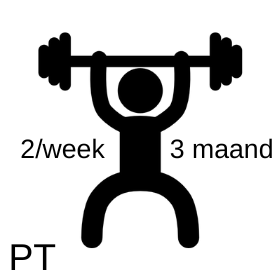 3 maanden PT &quot;Fix&quot; abonnement - 2x/week (prijs per maand)