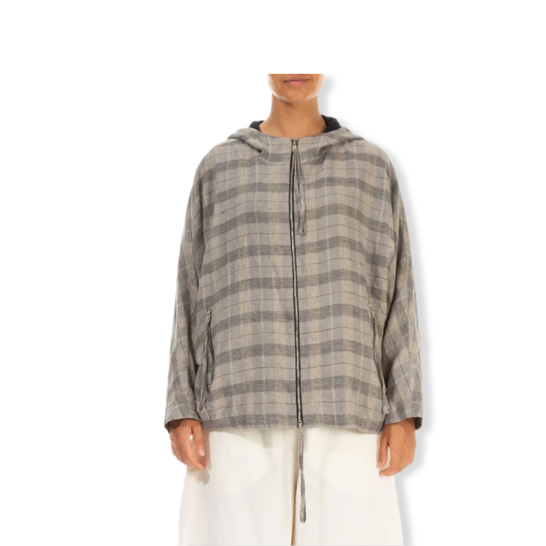 Grizas Plaid Linen Jacket