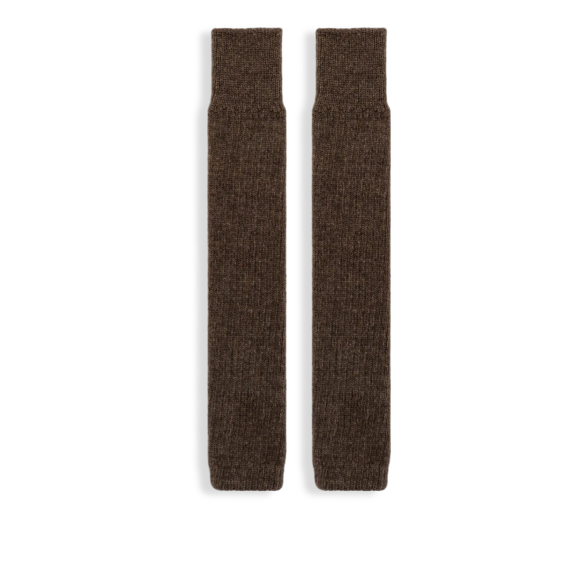 Hansel From Basel Mushy Ribbed Legwarmers (Chocolate, O/S)