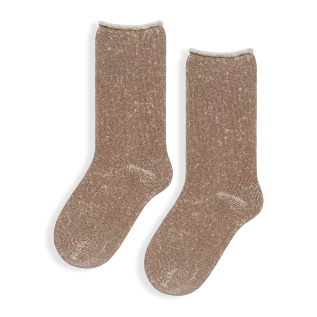 Hansel From Basel Wool Blend Hoodie Crew Socks, Color: (Stone,, Size: O/S)