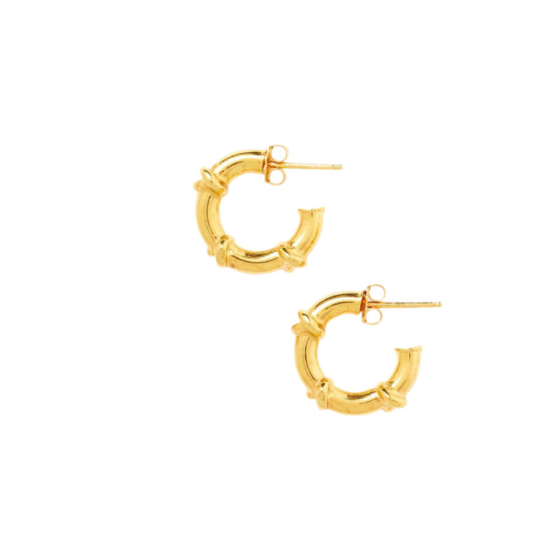 Chan Luu Sailor Puffy Hoops Gold