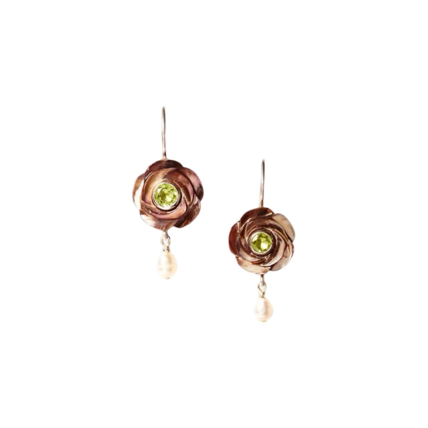 Chan Luu Rosalie Earrings Brown MOP