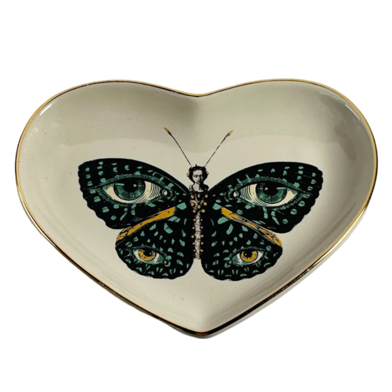 Spitfire Girl Madame Butterfly Ceramic Heart Dish