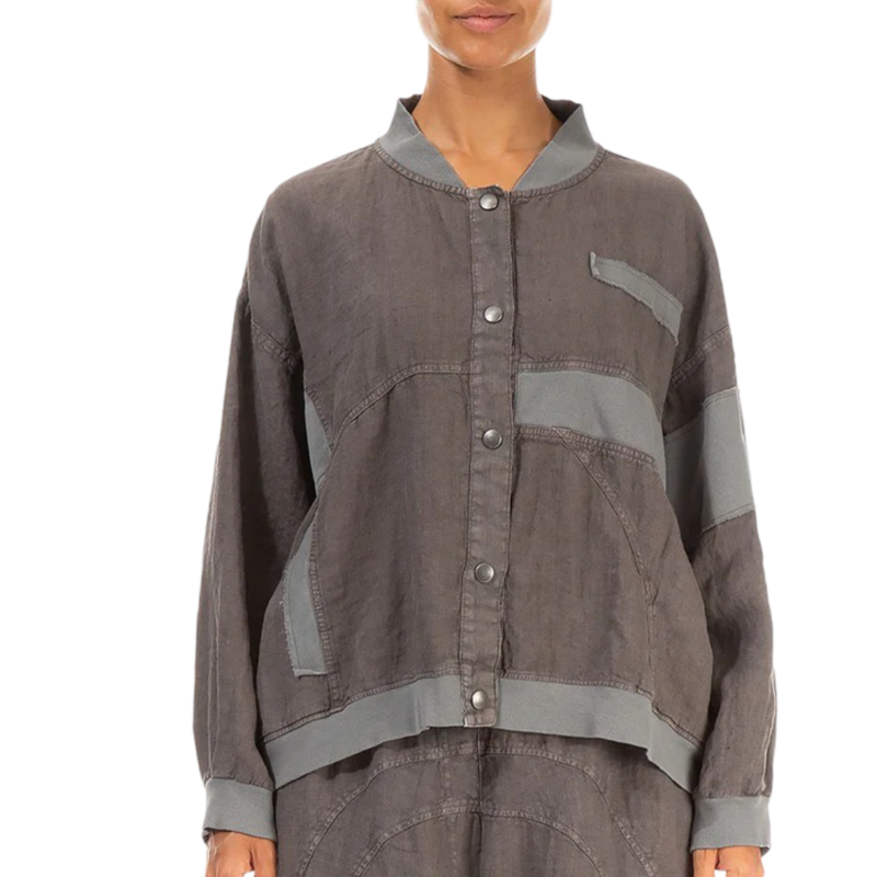 Grizas Grey Linen Jacket