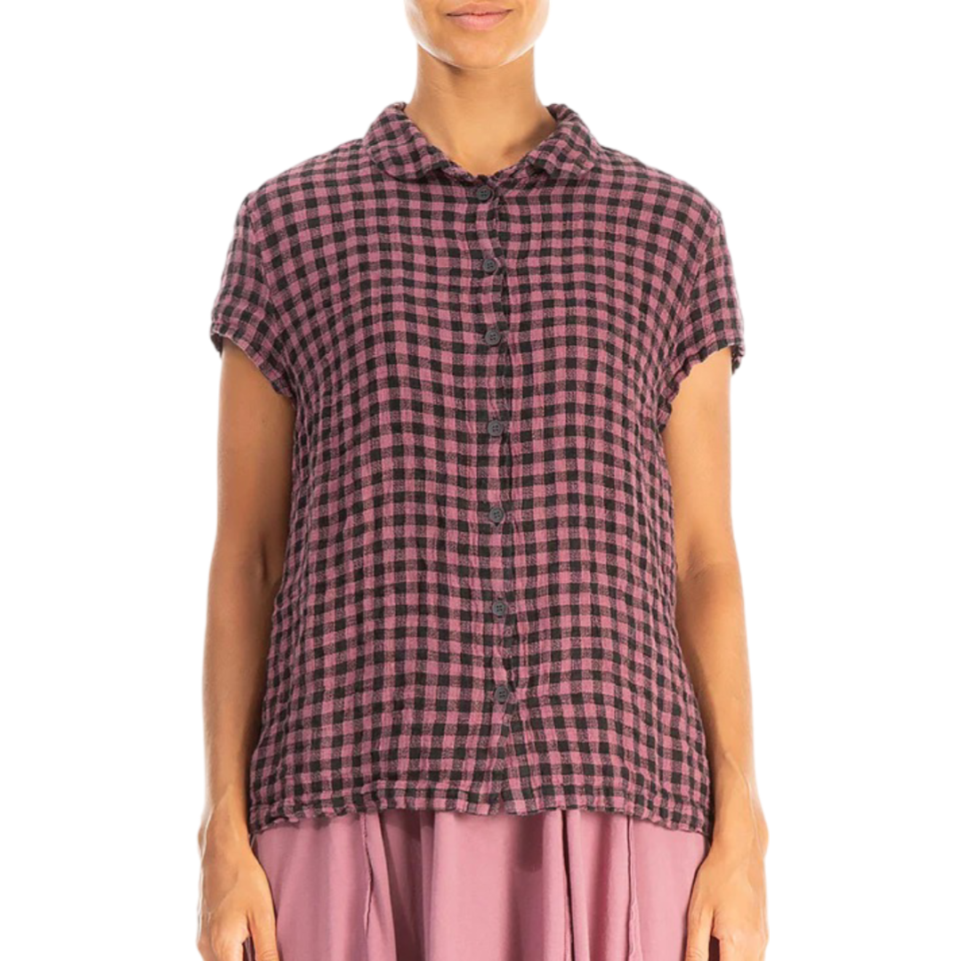 Grizas Plaid Cap Sleeve Top