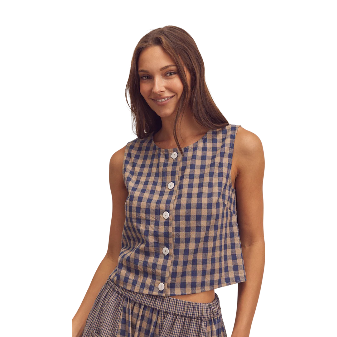 Amente, Sleeveless, Botton Front