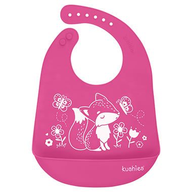Silicatch Silicone Bib, Color: Fox