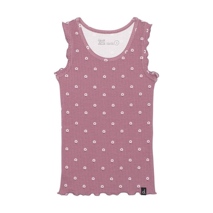 DPD SP23 G Print Basic Tank, Color: Daisy, Size: 2