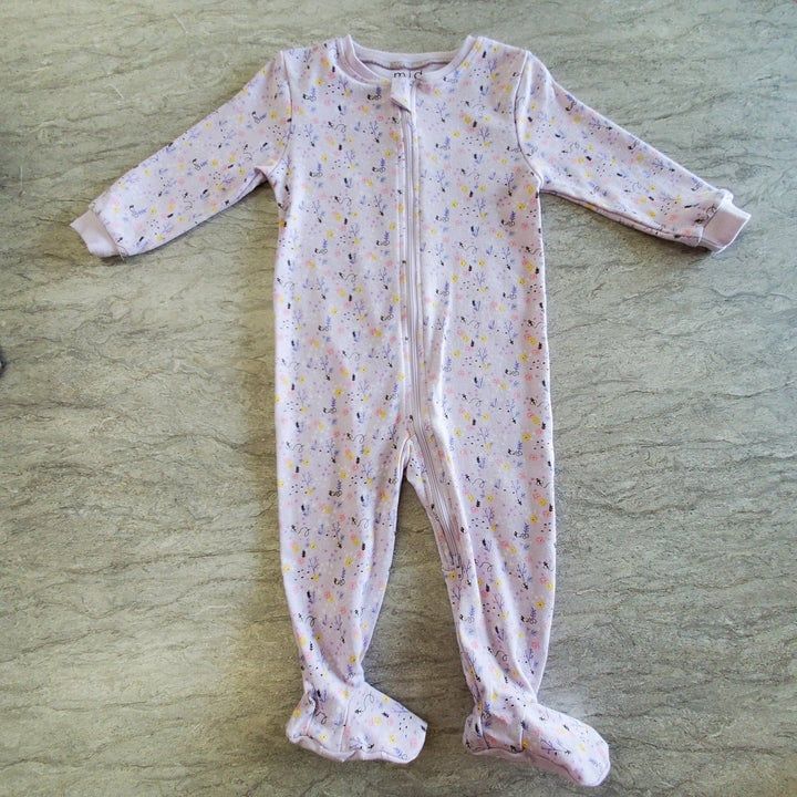 Mid FA23 BbyG Sleeper, Color: Lilac Flowers, Size: NB