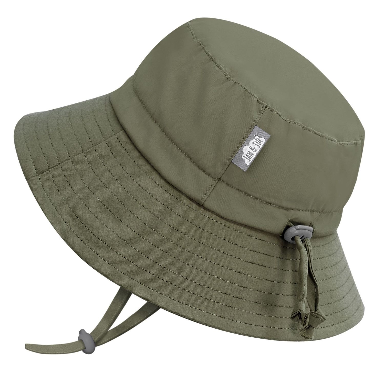 J&amp;J SP24 Cotton Bucket Hat, Color: Army Green, Size: S 0-6M