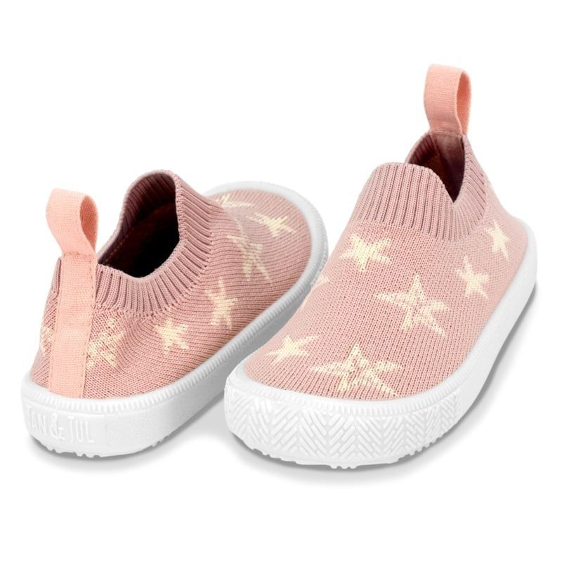 J&amp;J SP24 Graphic Knit Shoes, Color: Starfish, Size: 5