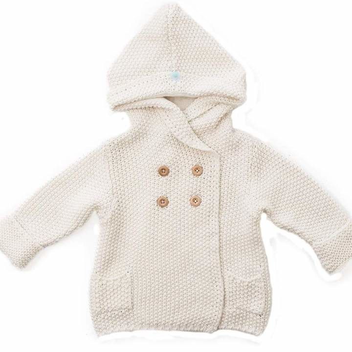 Beba Bean Crochet Hoodie Cream