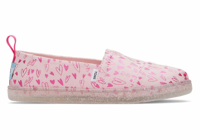 TOMS SP23 YT Alpargata Foil Hearts