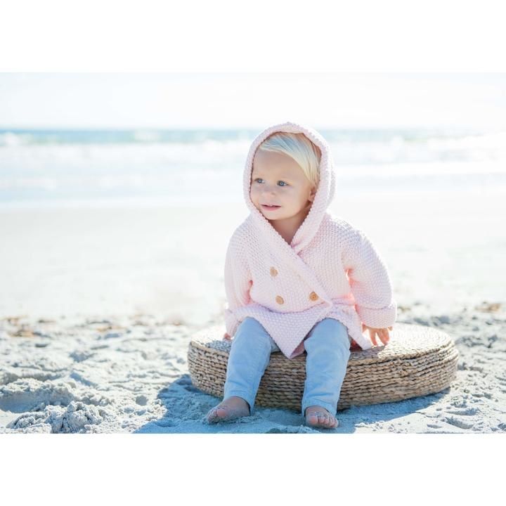 Beba Bean Crochet Hoodie Pink