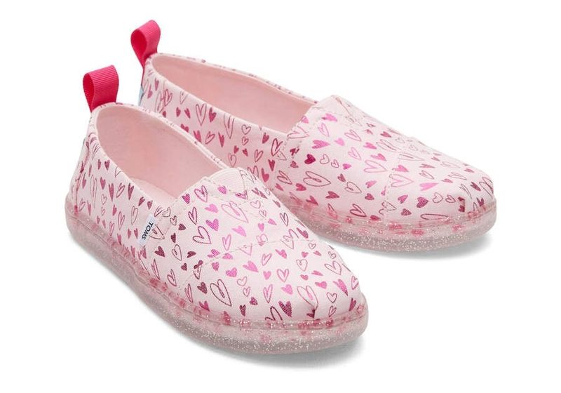 TOMS SP23 YT Alpargata Foil Hearts