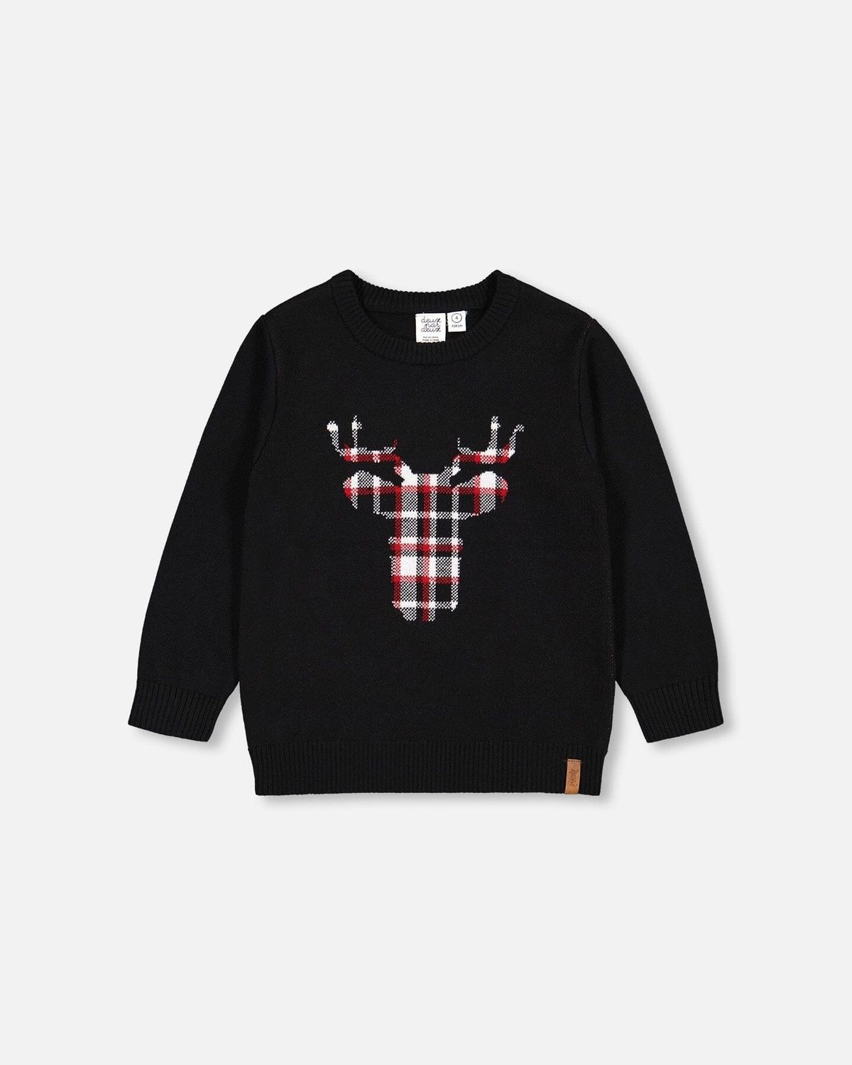 DPD FA23 B Plaid Deer Sweater