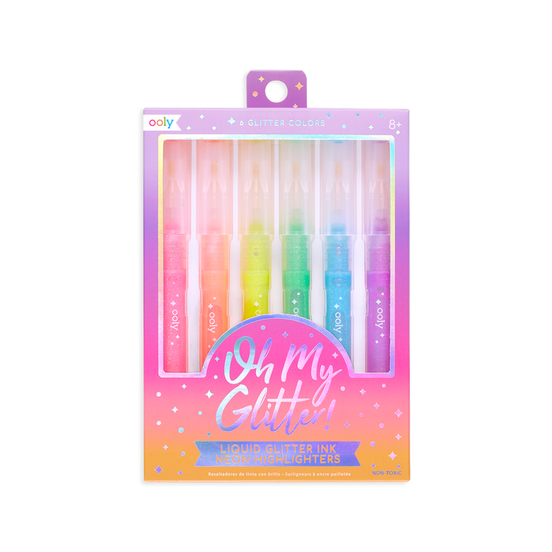 Ooly Oh My Glitter Neon Highlighters 6pk
