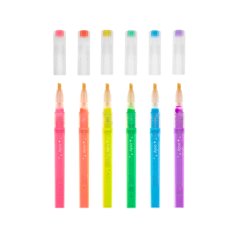 Ooly Oh My Glitter Neon Highlighters 6pk