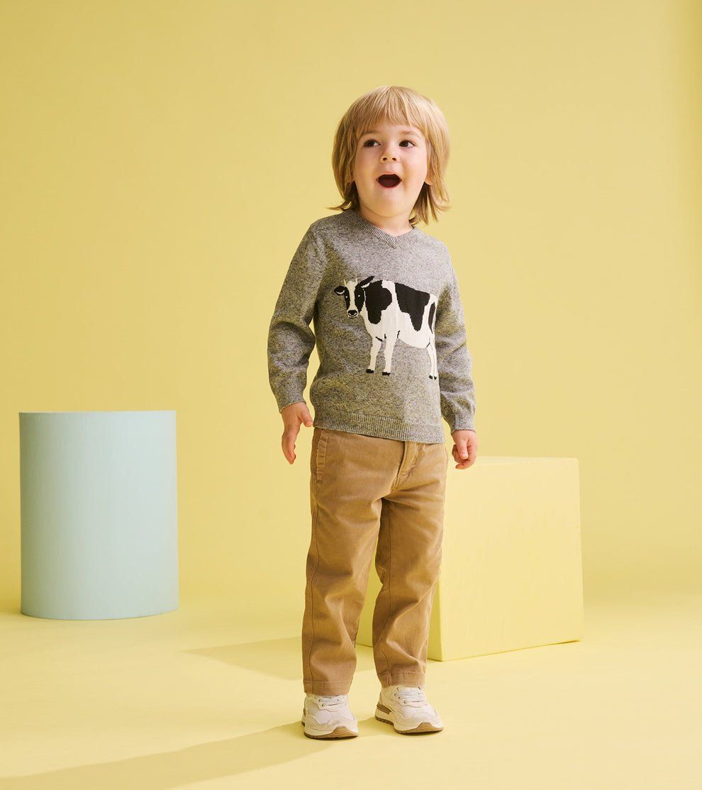 Hatley FA24 BbyB Cow Sweater