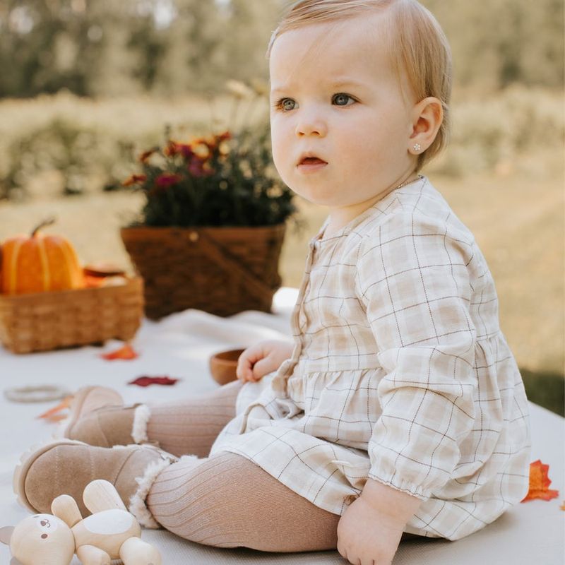 PL FA24 BG Dune Plaid Dress Set