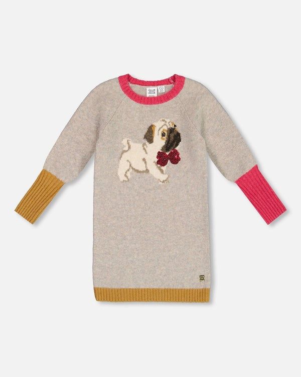 DPD FA24 G Pug Knit Dress
