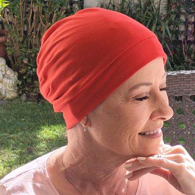 Scrunchy Chemo Hat - Red