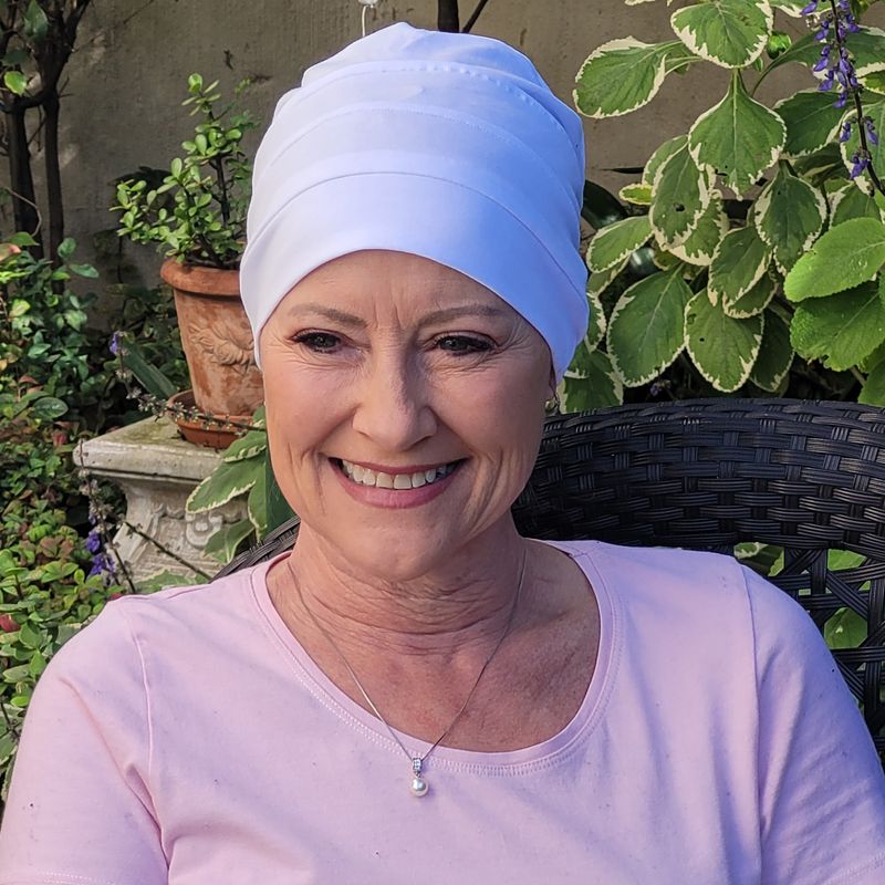3 Tier Chemo Hat - White