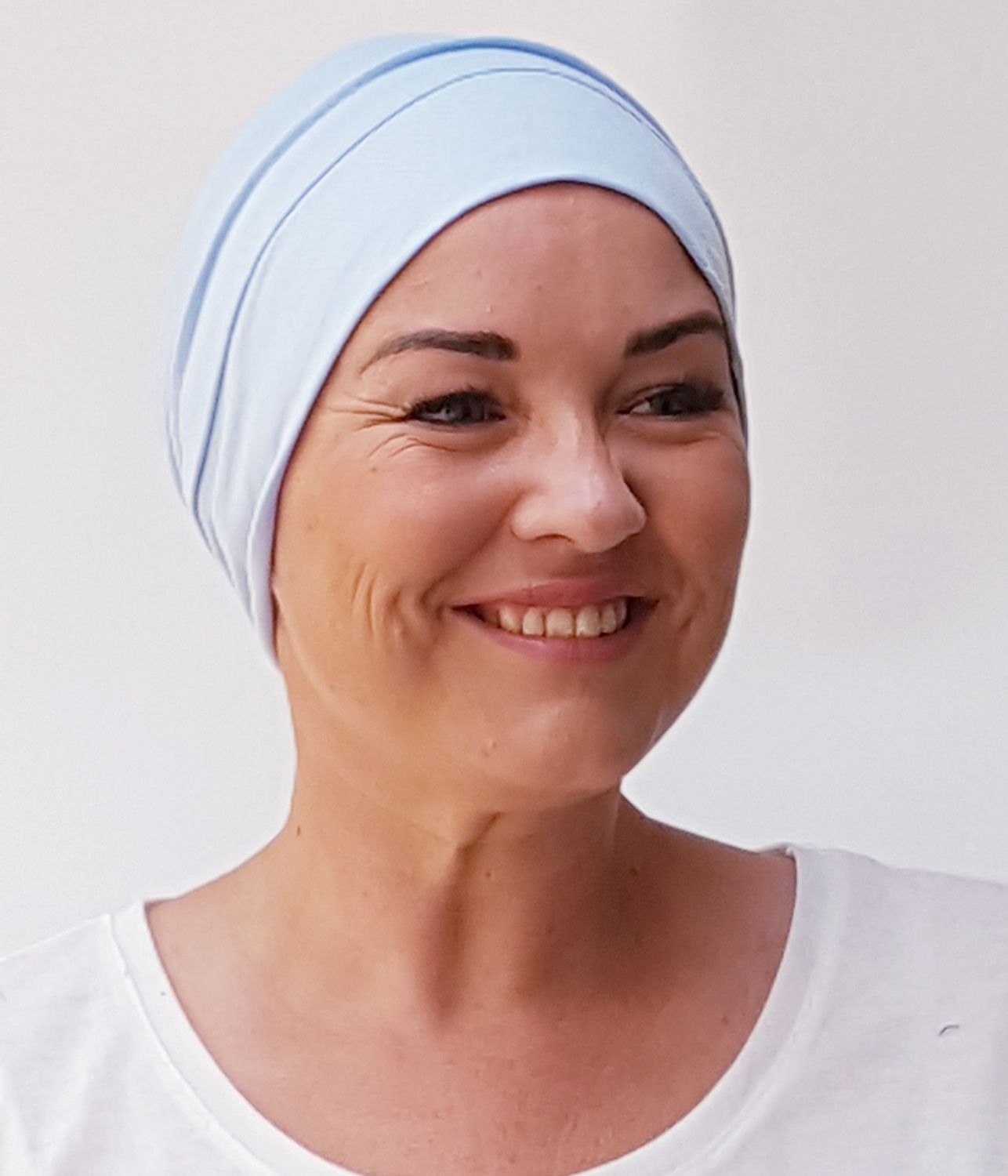 3 Tier Chemo Hat - Baby Blue