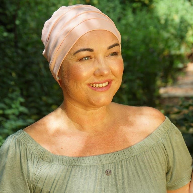 3 Tier Chemo Hat - dusty Pink