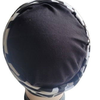 Black hat - 3 in 1 black and zebra headband