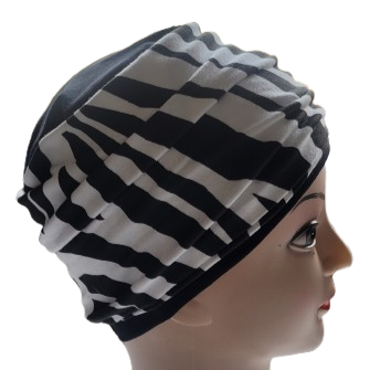 Black hat - 3 in 1 black and white headband