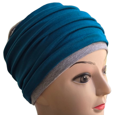 Grey hat  3 in 1 with Jade Headband