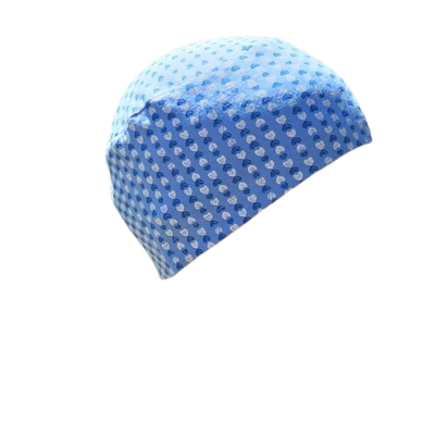 Sleep hat blue hearts