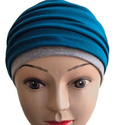 Grey hat  3 in 1 with Jade Headband