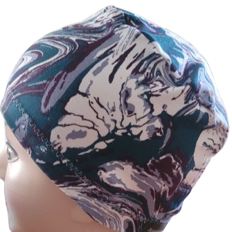 Sleep hat - Turquoise swirls