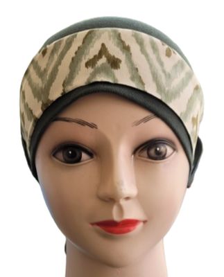 Carey Chemo Hat - Olive with removable Ribbon