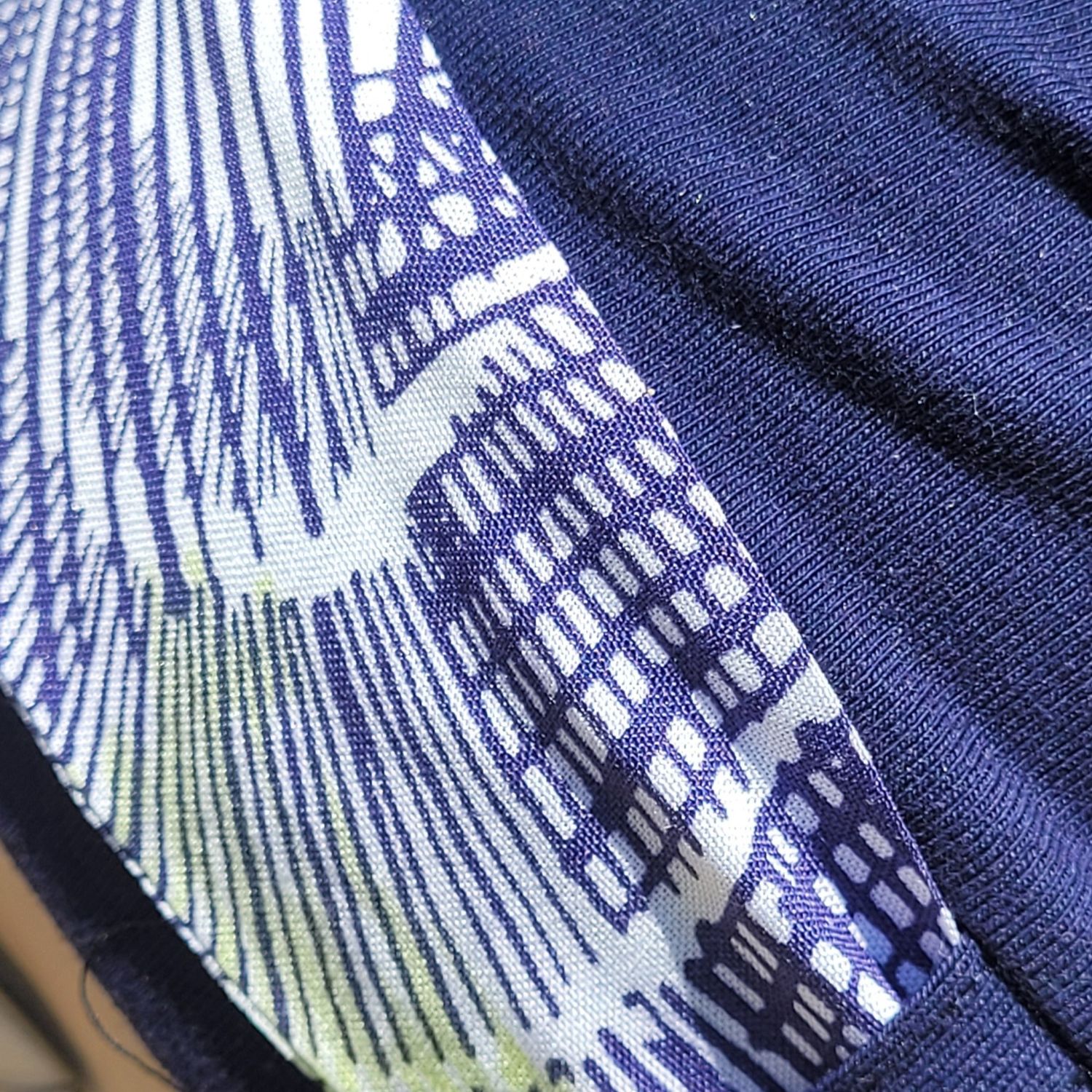 Carey Chemo Hat  - Navy with removable Navy printed Ribbon