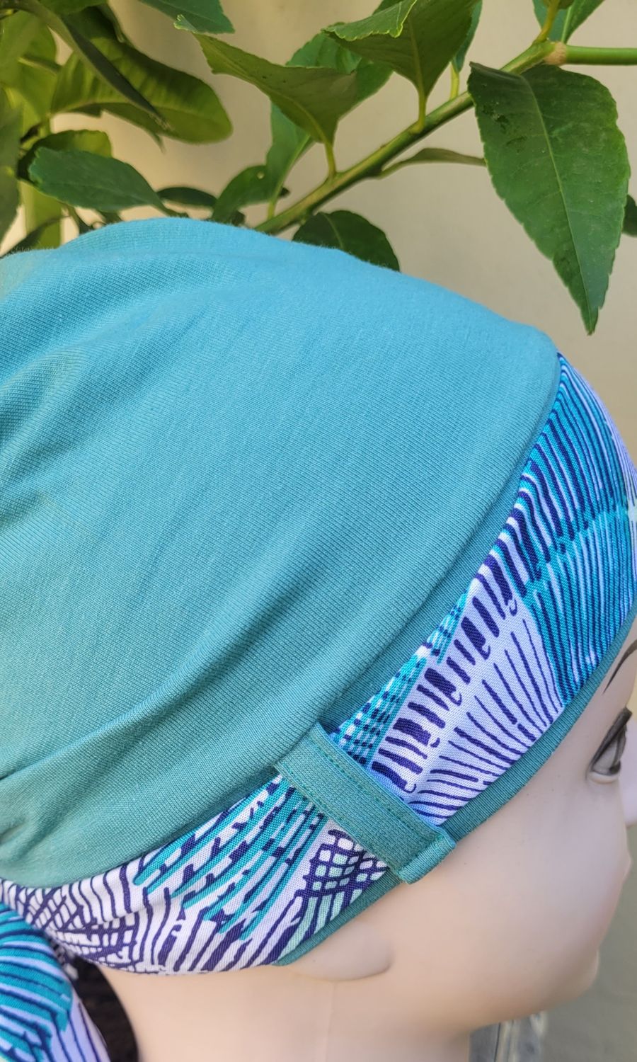 Carey chemo Hat - Sage hat with matching Ribbon