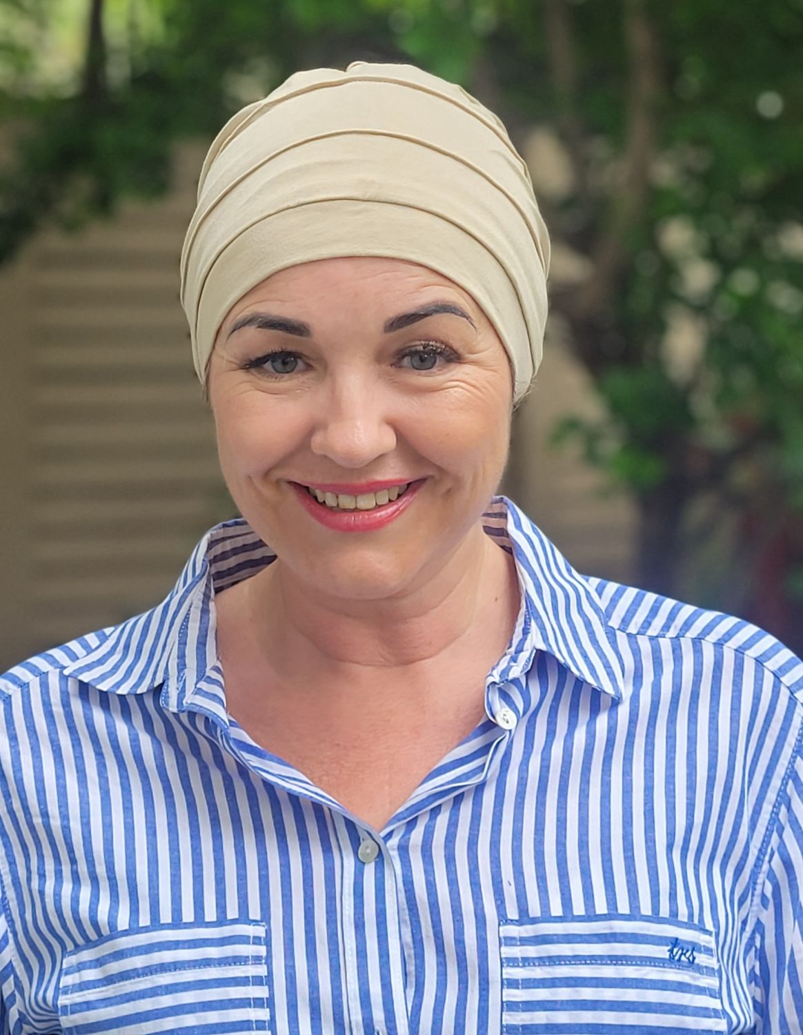 3 Tier Chemo Hat - Biscuit