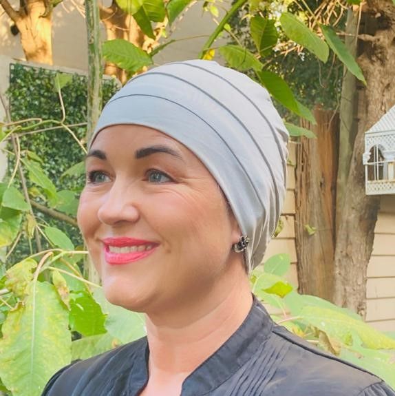 3 Tier Chemo Headwear Bamboo - Light Grey