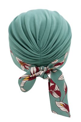 Carey Chemo Hat - Sage hat with Sage Ribbon