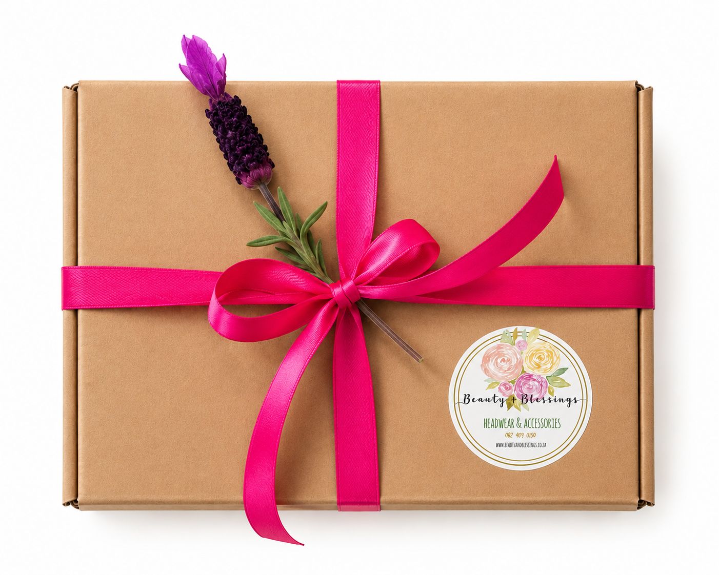 Gift Box from the heart - 1 navy hat and 3 Ribbons