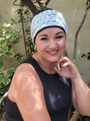 3 in 1 Black Hat with Soft green headband