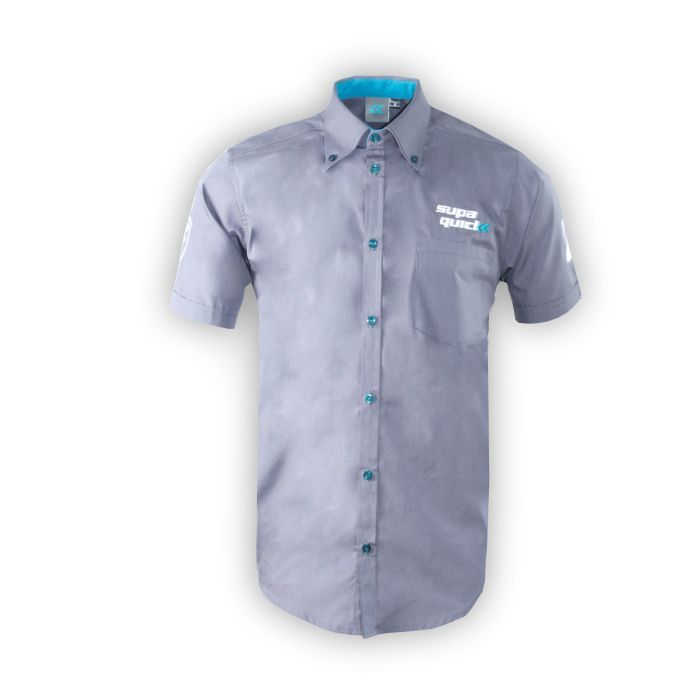 Men&#39;s Charcoal/Teal Short Sleeve Lounge Shirt