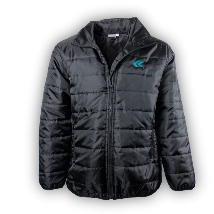 Men&#39;s Black Nylon Puffer Jacket With Hood