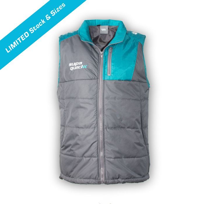 Men&#39;s Charcoal/Teal Sleeveless Bodywarmer