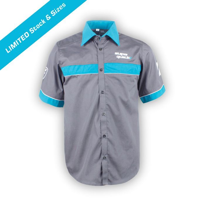 Summer - Men&#39;s Charcoal/Teal/White Racing Shirt