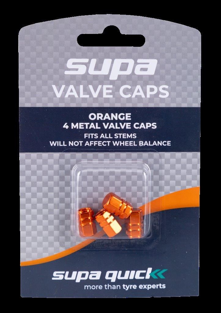 Valve Caps - Blister Pack - Orange