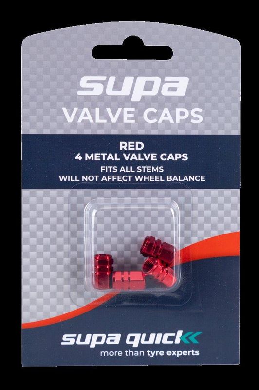 Valve Caps - Blister Pack - Red